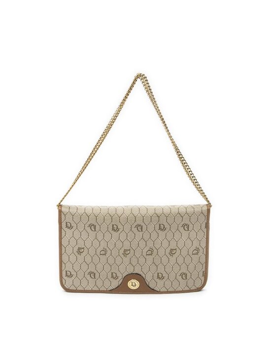 Christian Dior Handbags - ★SOLD★ Dior Vintage Flap Clutch Beige Tan Honeycomb Canvas